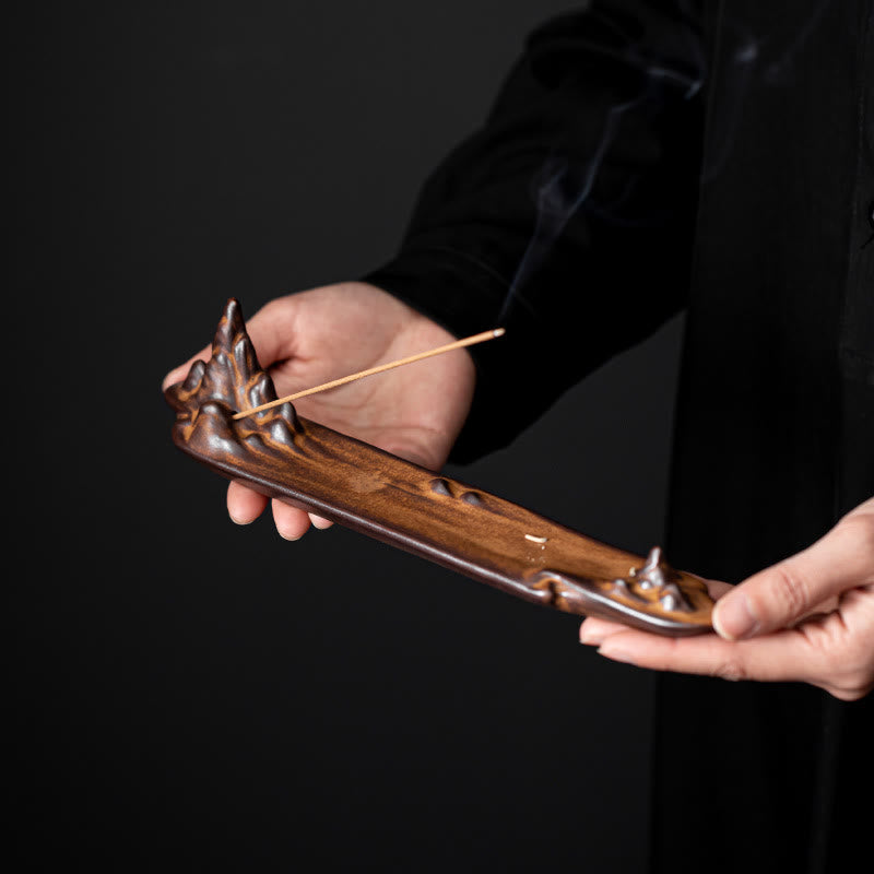 Mountains Boat Ceramic Incense Burner for Spiritual Healing