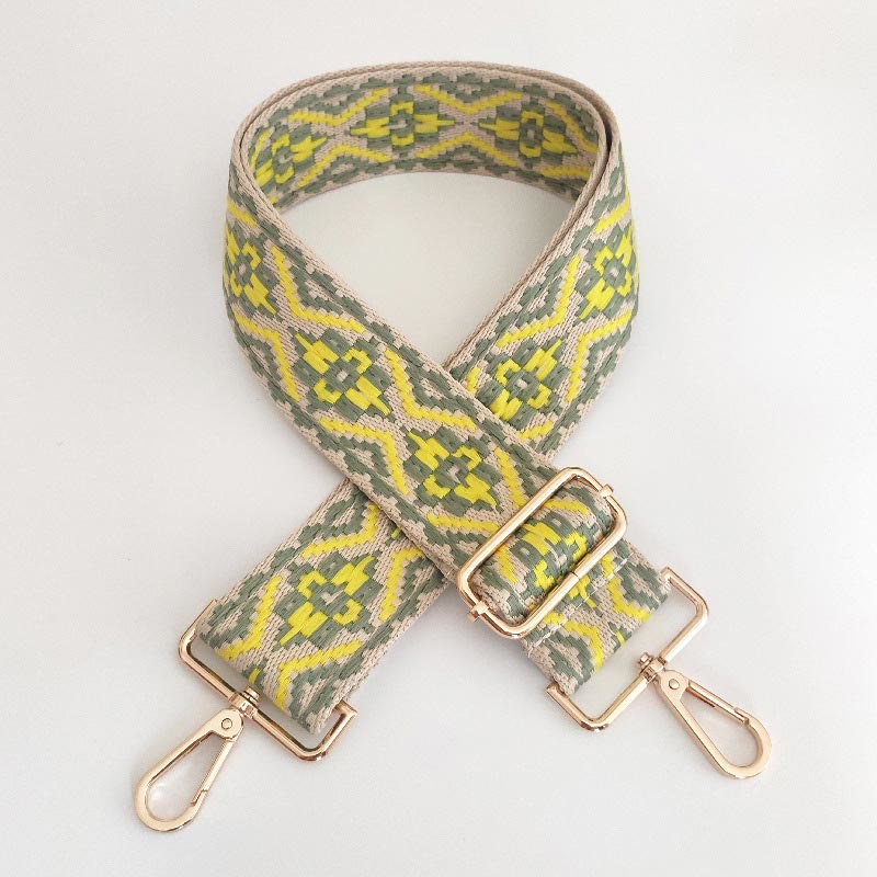 Multicolor Embroidered Adjustable Bag Strap for Spiritual Accessories