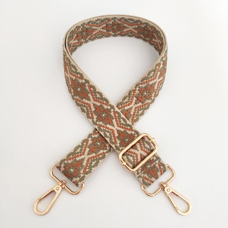 Multicolor Embroidered Adjustable Bag Strap for Spiritual Accessories