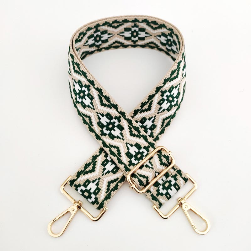 Multicolor Embroidered Adjustable Bag Strap for Spiritual Accessories