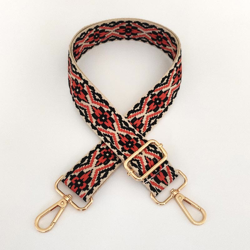 Multicolor Embroidered Adjustable Bag Strap for Spiritual Accessories