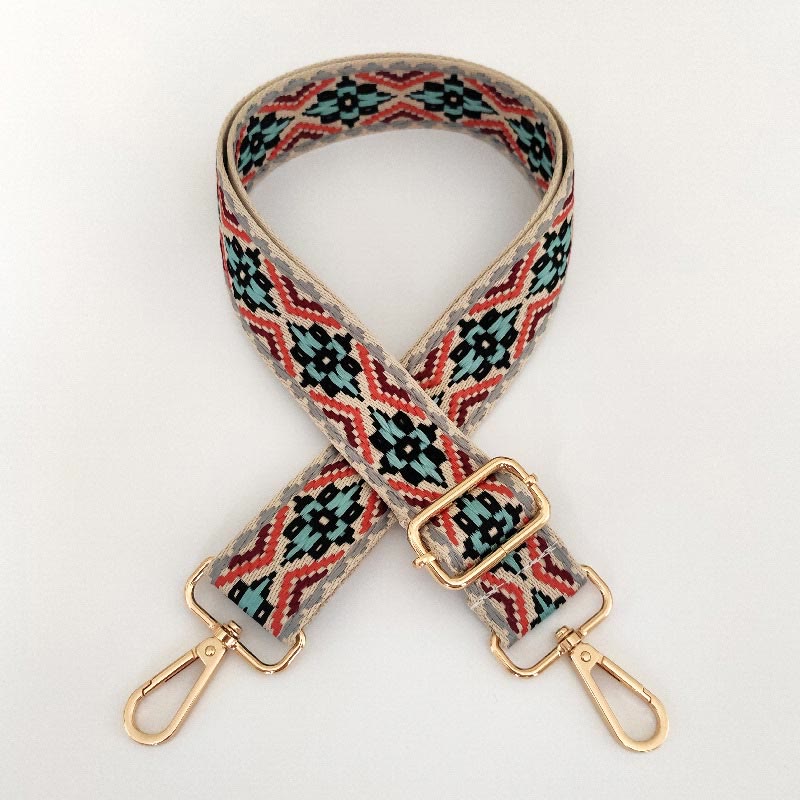 Multicolor Embroidered Adjustable Bag Strap for Spiritual Accessories