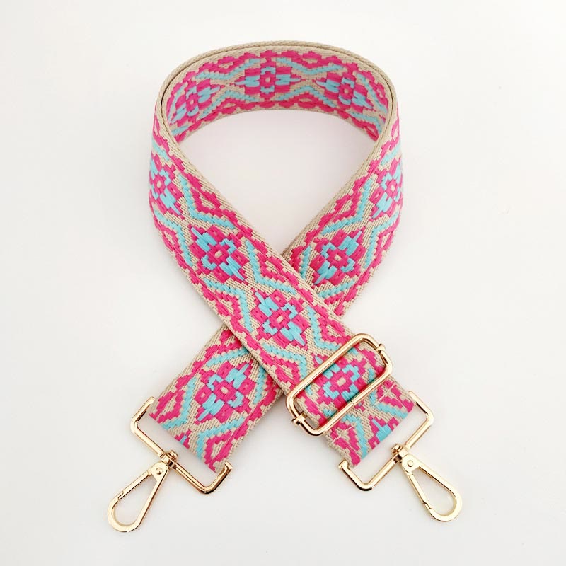 Multicolor Embroidered Adjustable Bag Strap for Spiritual Accessories