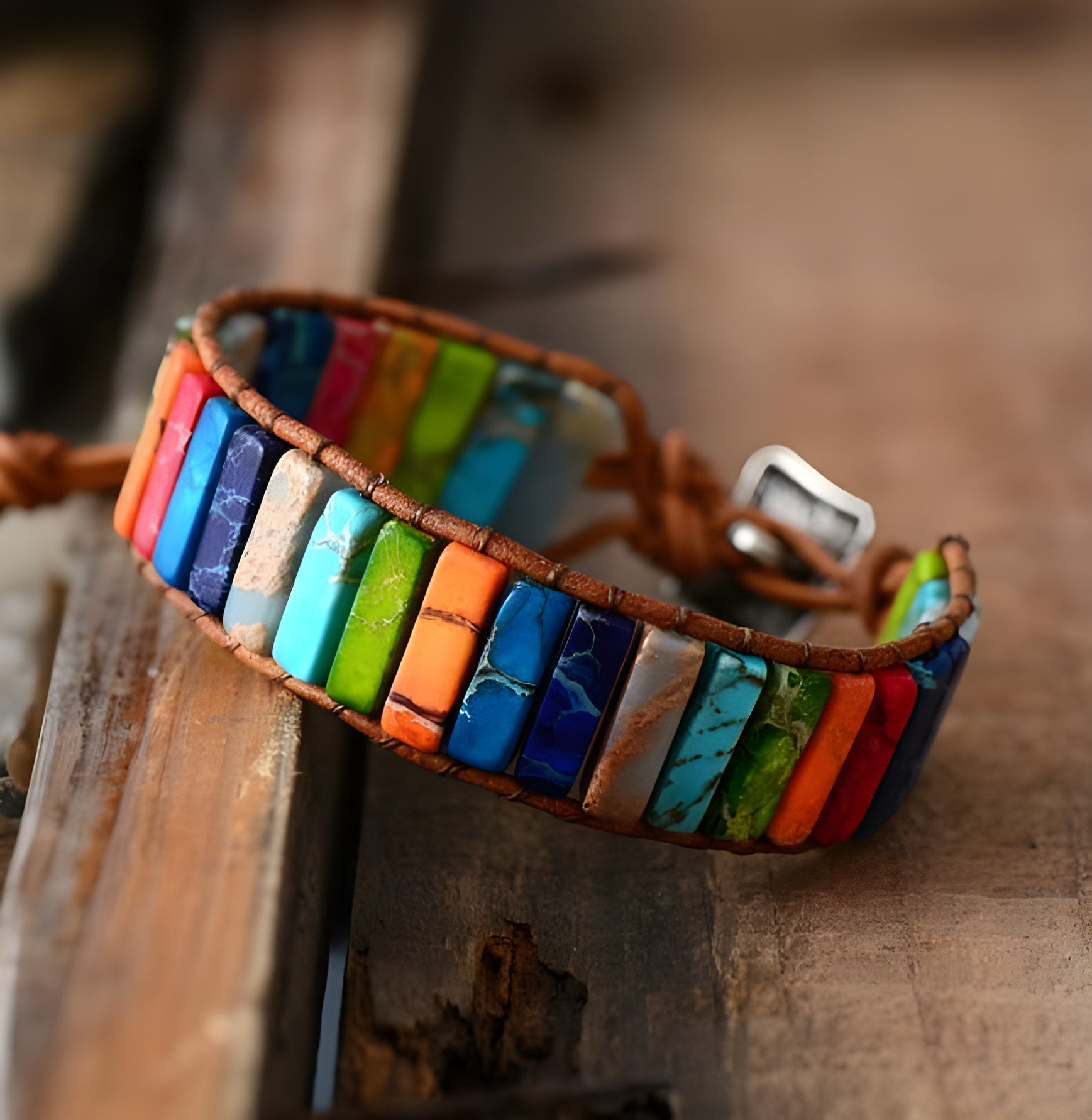 Multicolor Jasper Boho Bracelet for Positivity