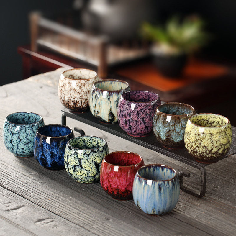 Multicolored Kiln Change Jianzhan Ceramic Tea Cup 110ml