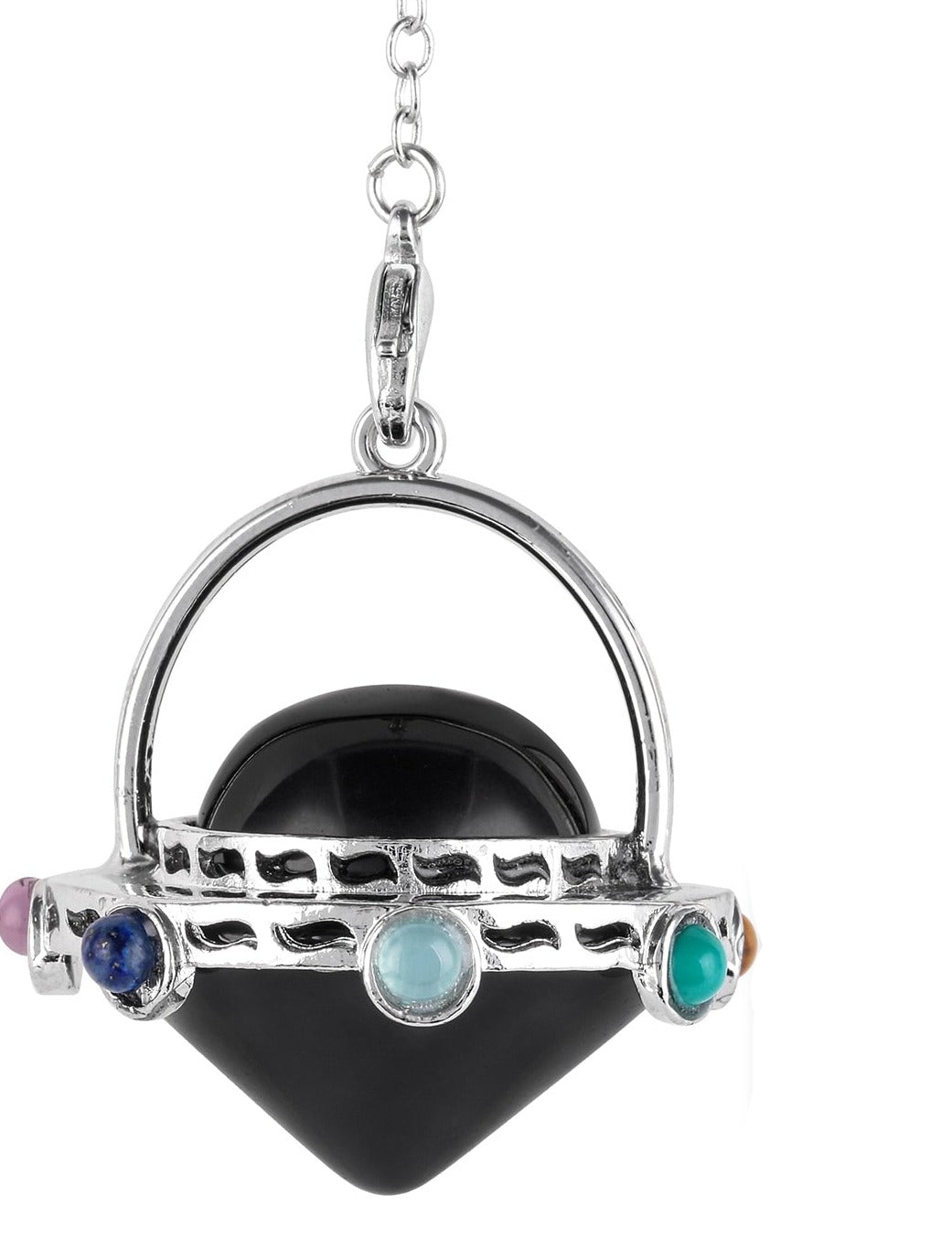 Mystical Tiger's Eye and Amethyst Crystal Pendulum
