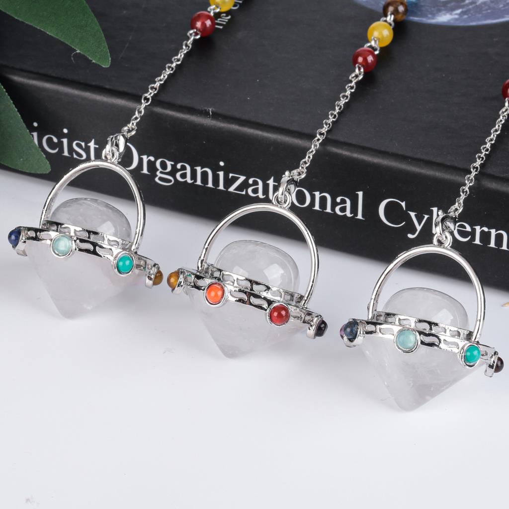 Mystical Tiger's Eye and Amethyst Crystal Pendulum