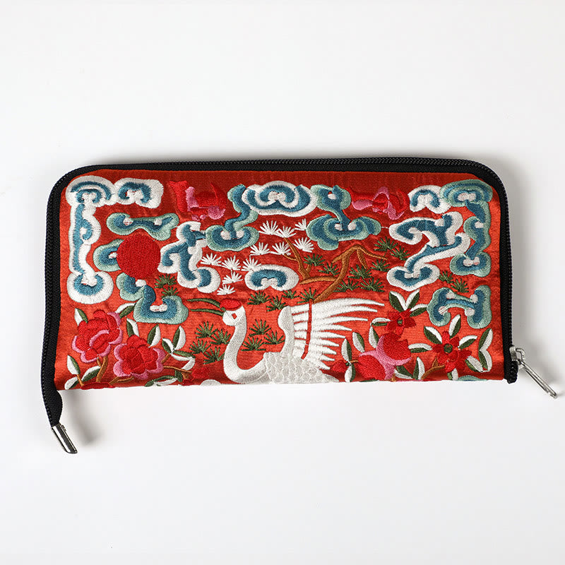 Mythical Beast Embroidered Handbag | Phoenix Dragon Qilin 23cm
