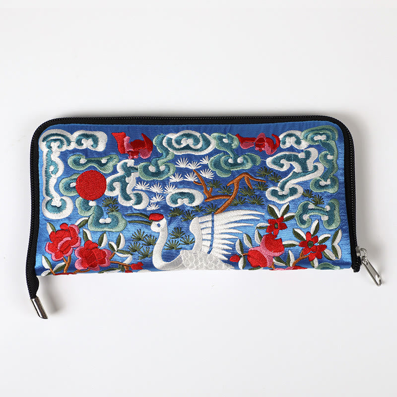 Mythical Beast Embroidered Handbag | Phoenix Dragon Qilin 23cm