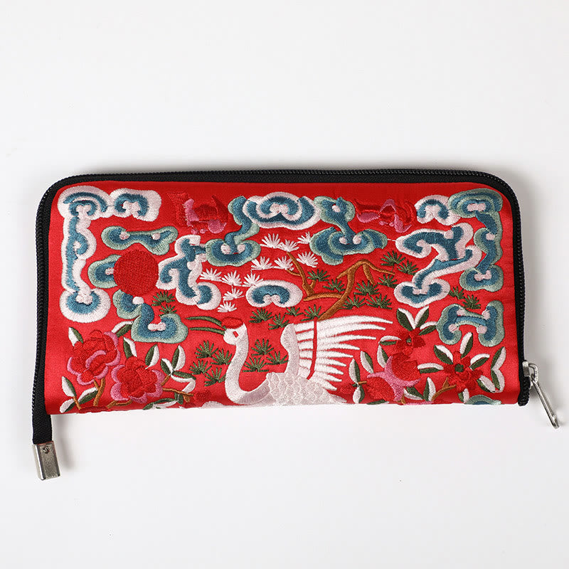 Mythical Beast Embroidered Handbag | Phoenix Dragon Qilin 23cm