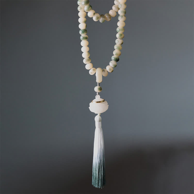 Natural 108 Bodhi Seed Mala Bracelet for Wisdom & Meditation