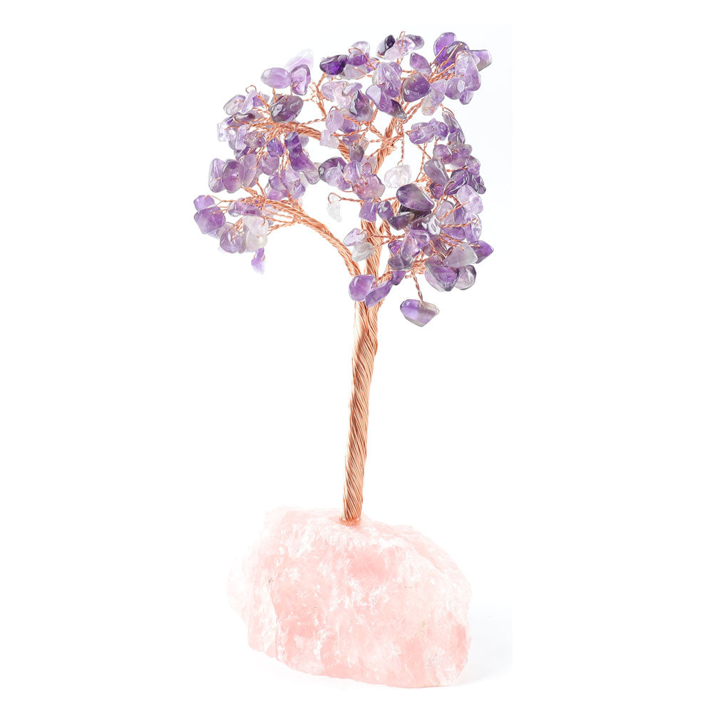 Natural Amethyst Crystal Tree 6.7" Height Lucky Bonsai