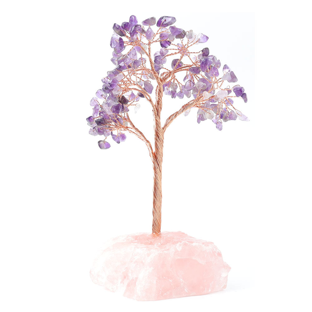 Natural Amethyst Crystal Tree 6.7" Height Lucky Bonsai