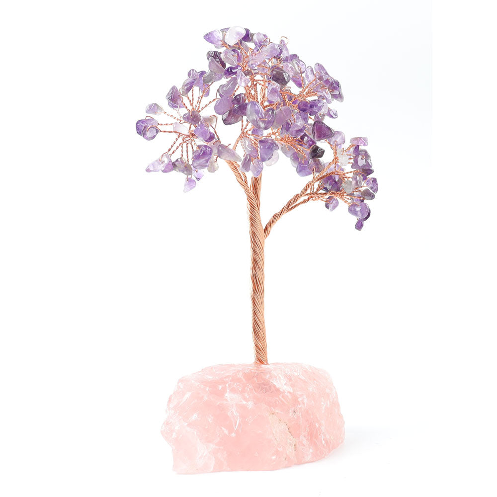 Natural Amethyst Crystal Tree 6.7" Height Lucky Bonsai