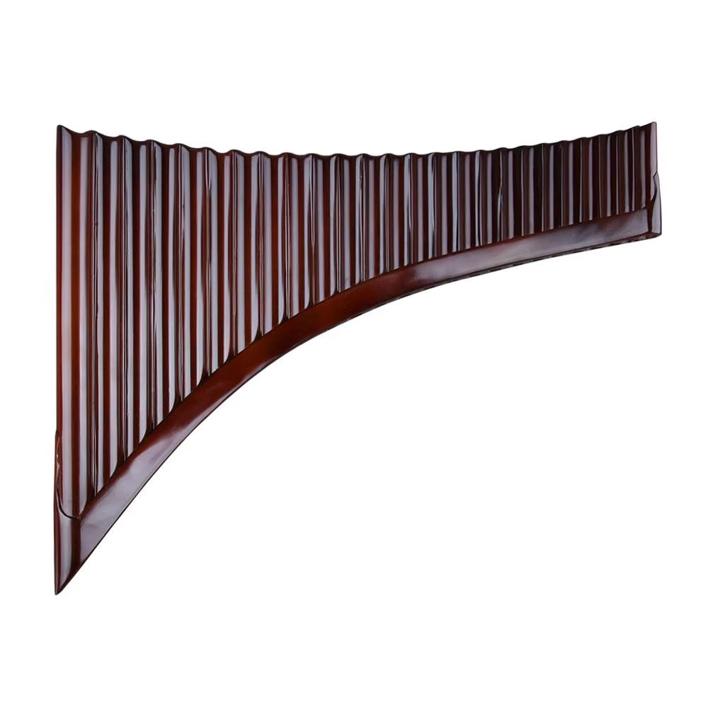 Pan flute made of dark wooden pipes in curved order for Natural Bamboo Pan Flute G Key