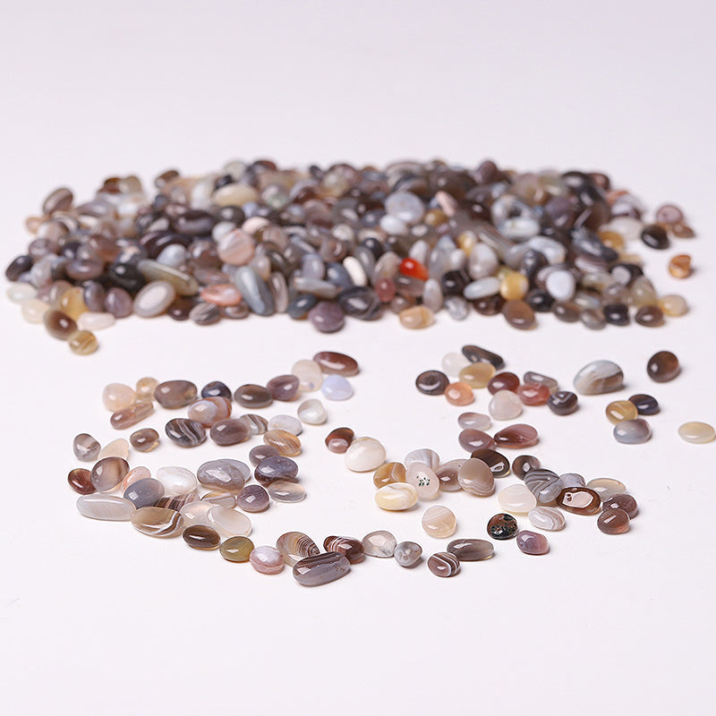 Natural Banded Agate Chips 5-9mm Tumbled Stones for Decoration