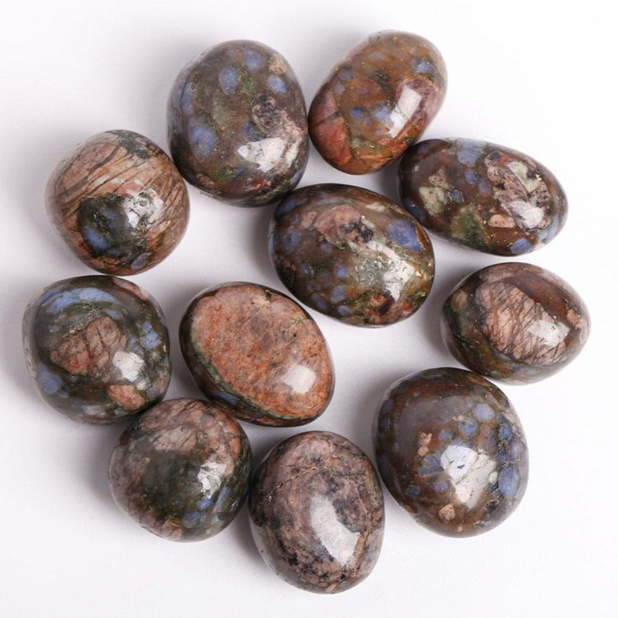 Natural Blue Que Sera Polished Tumbled Stones 2.5-3cm