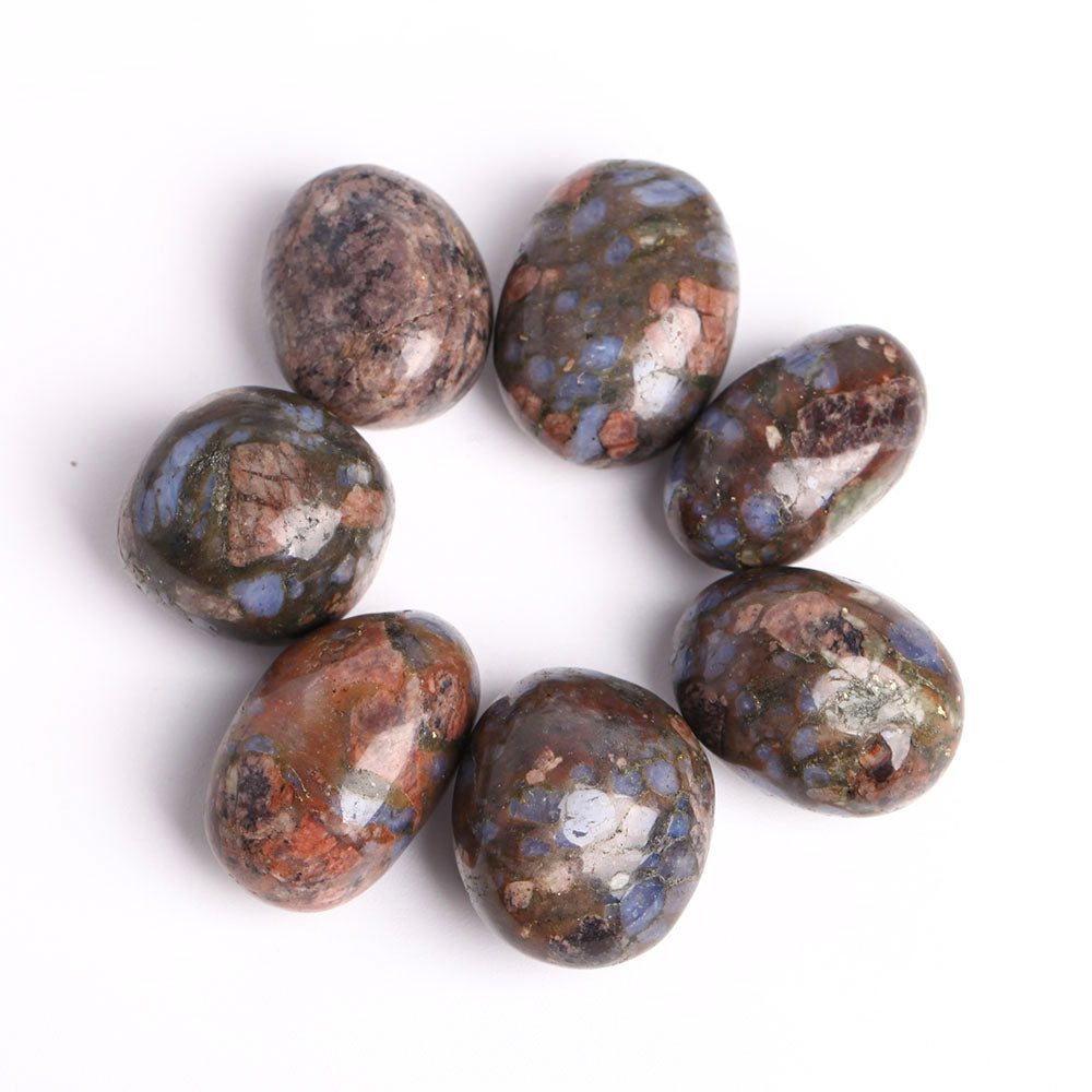 Natural Blue Que Sera Polished Tumbled Stones 2.5-3cm