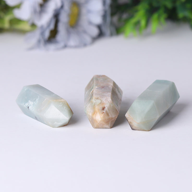 Natural Caribbean Calcite Sky Blue Crystal Tower 2.4-4.5 in Meditation