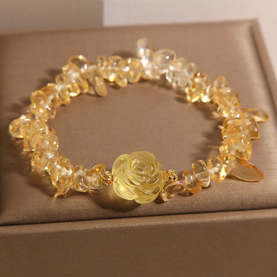 Natural Citrine Irregular Bead Pleasure Bracelet for Women