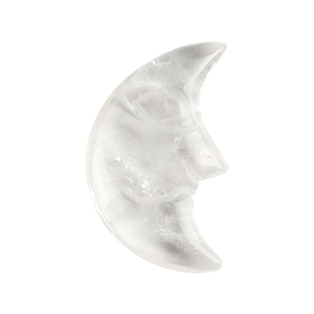 Natural Clear Quartz 2.6 Inch Crescent Moon Crystal Shape