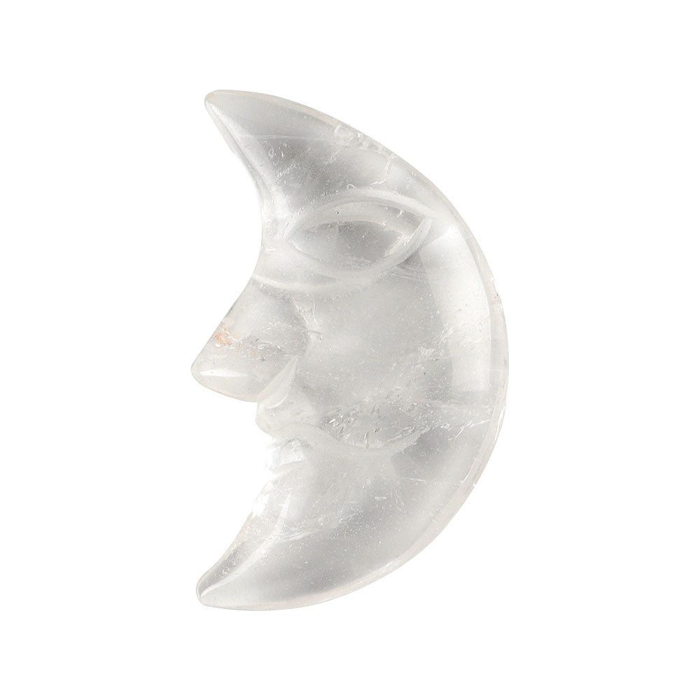 Natural Clear Quartz 2.6 Inch Crescent Moon Crystal Shape