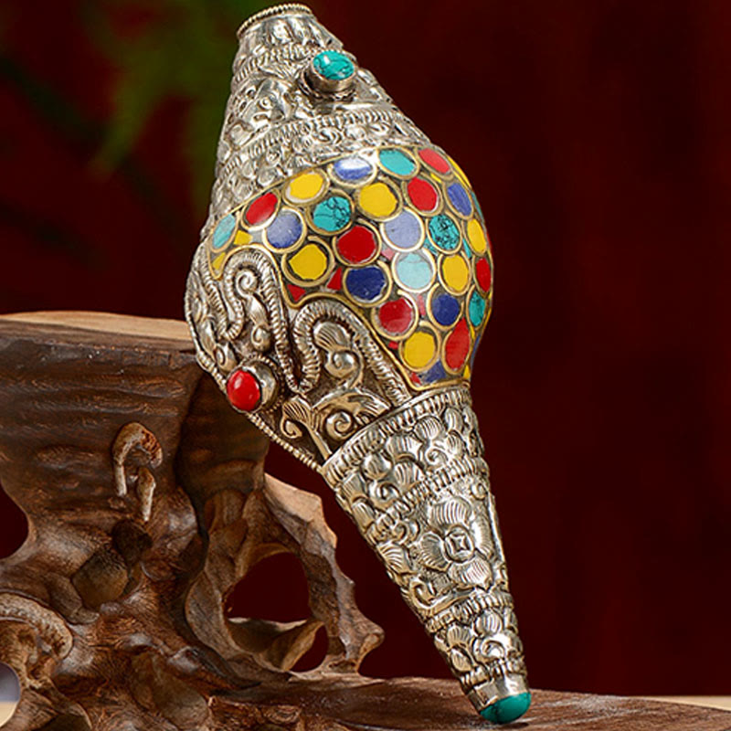 Natural Colorful Shankha Conch Shell Decoration for Zen Decor