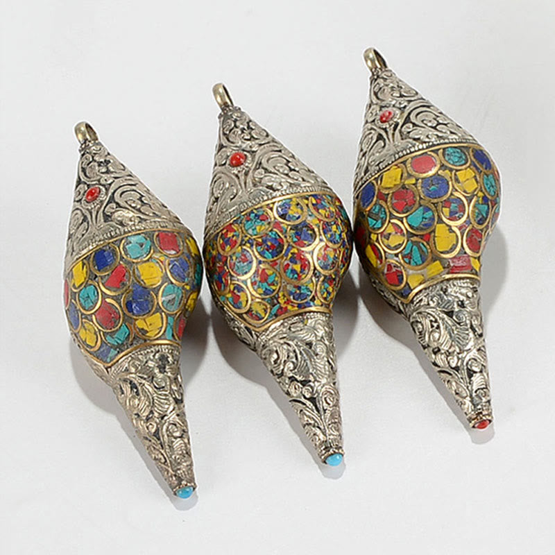 Natural Colorful Shankha Conch Shell Decoration for Zen Decor