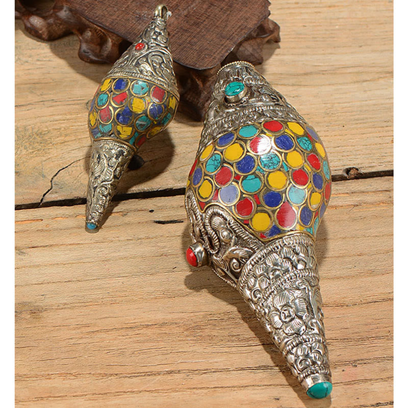 Natural Colorful Shankha Conch Shell Decoration for Zen Decor
