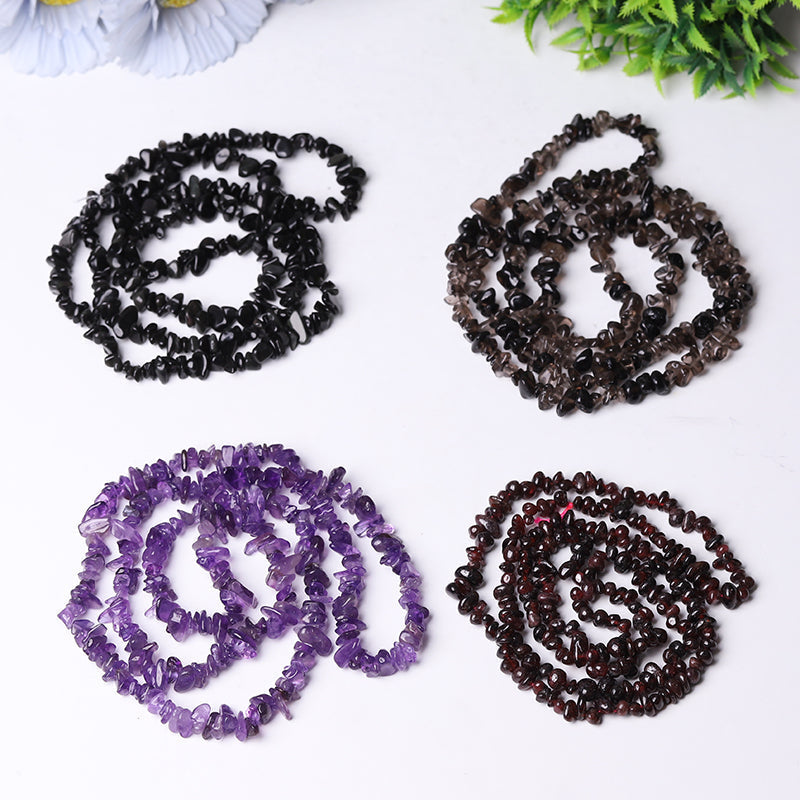 Natural Crystal Chips String 32 Inch | DIY Tumbled Stones