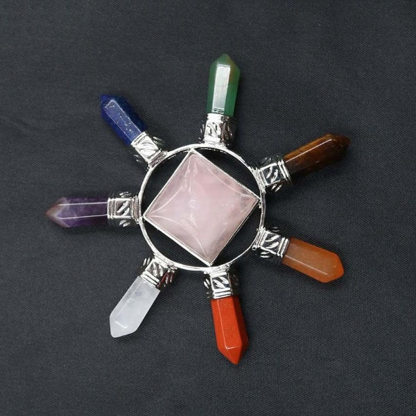 Natural Crystals Chakra Pyramid Energy Generator