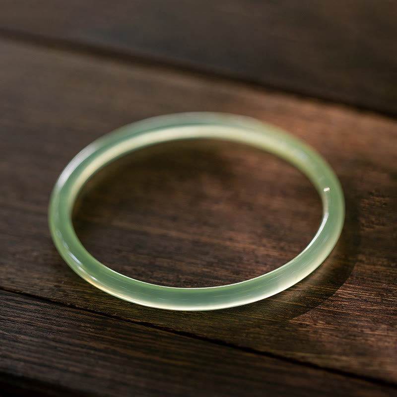Natural Green Chalcedony Strength Courage Bangle 52mm Bracelet