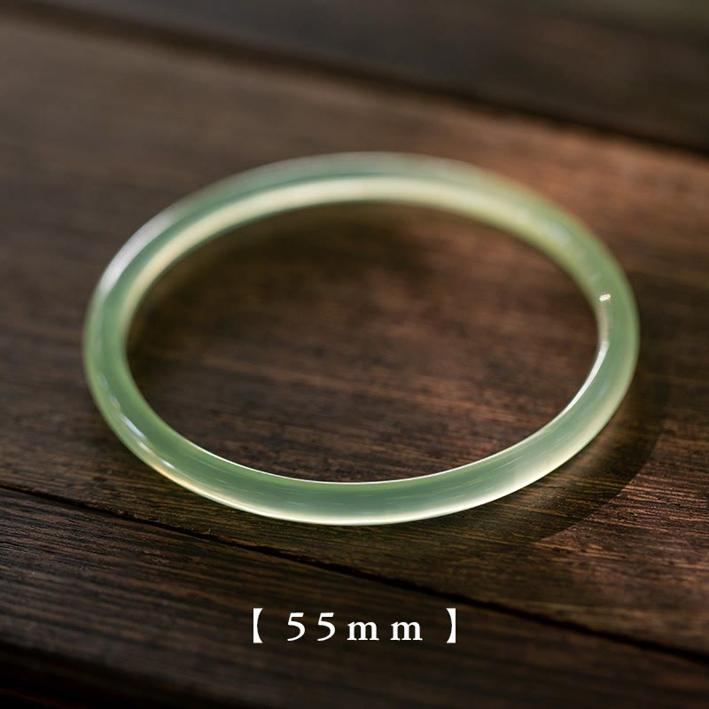 Natural Green Chalcedony Strength Courage Bangle 52mm Bracelet