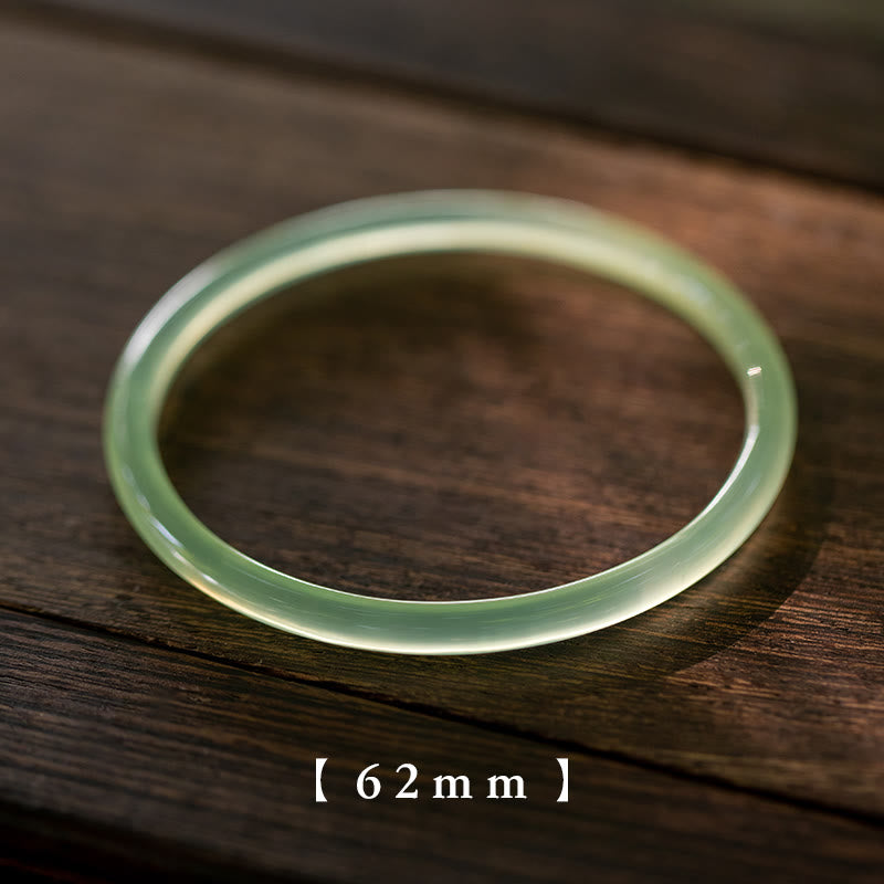 Natural Green Chalcedony Strength Courage Bangle 52mm Bracelet