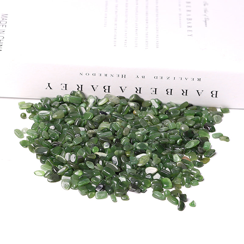 Natural Green Jade Crystal Chips 5-9mm Healing Stones