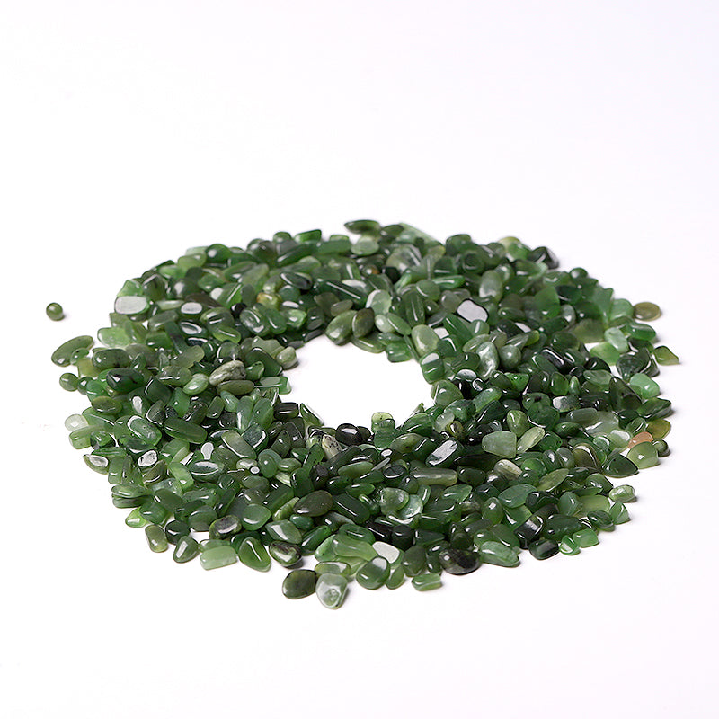 Natural Green Jade Crystal Chips 5-9mm Healing Stones