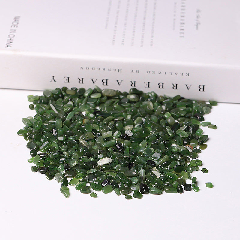 Natural Green Jade Crystal Chips 5-9mm Healing Stones