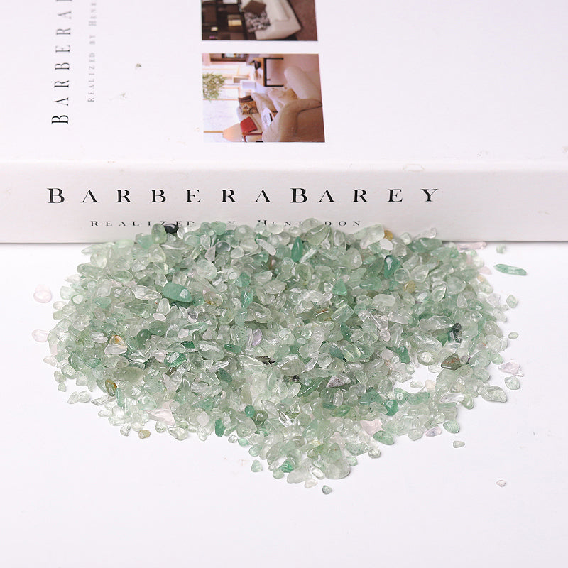 Natural Green Strawberry Quartz Chips 5-9mm Crystal Chips