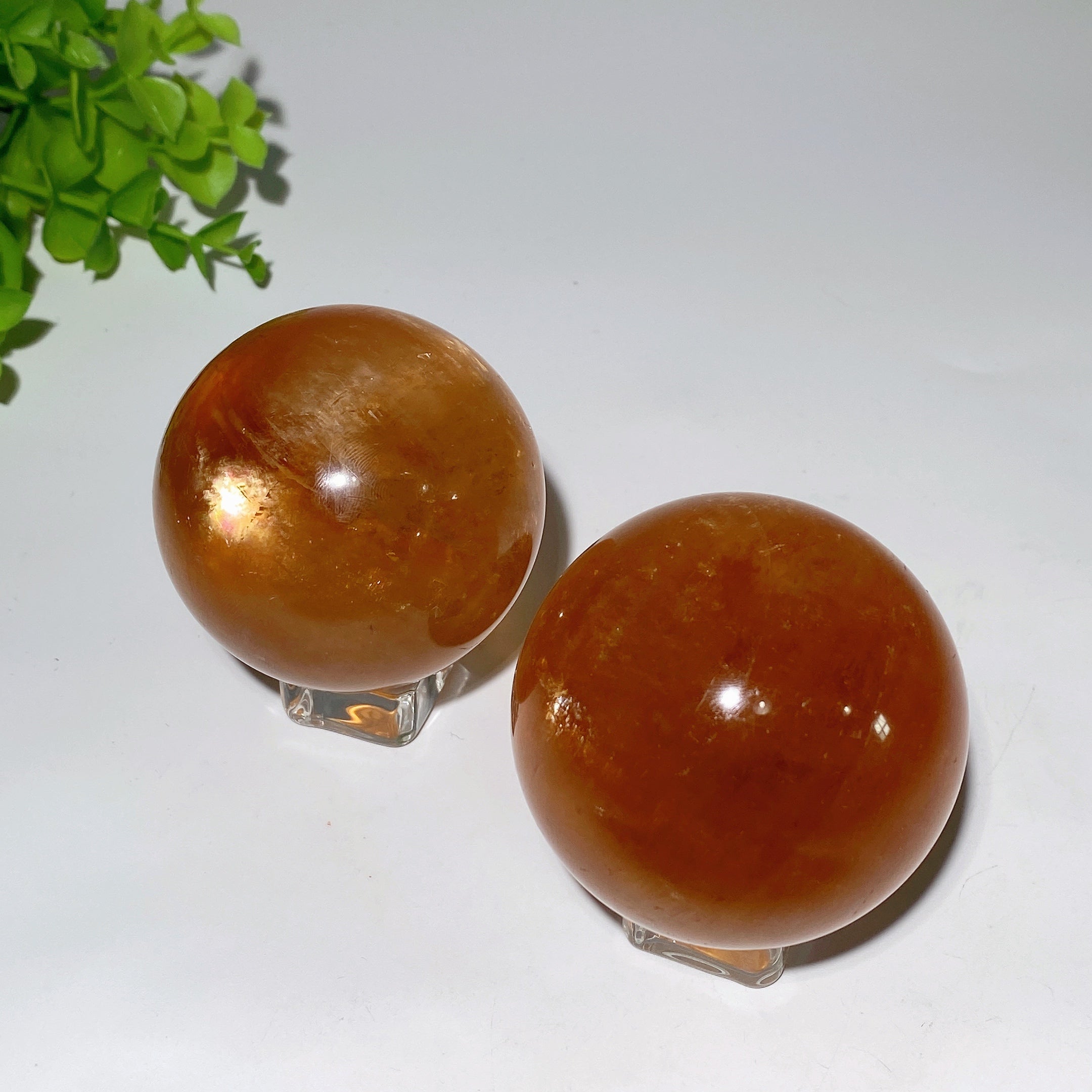 Natural Honey Calcite 2.0-2.5 Inch Crystal Sphere for Healing