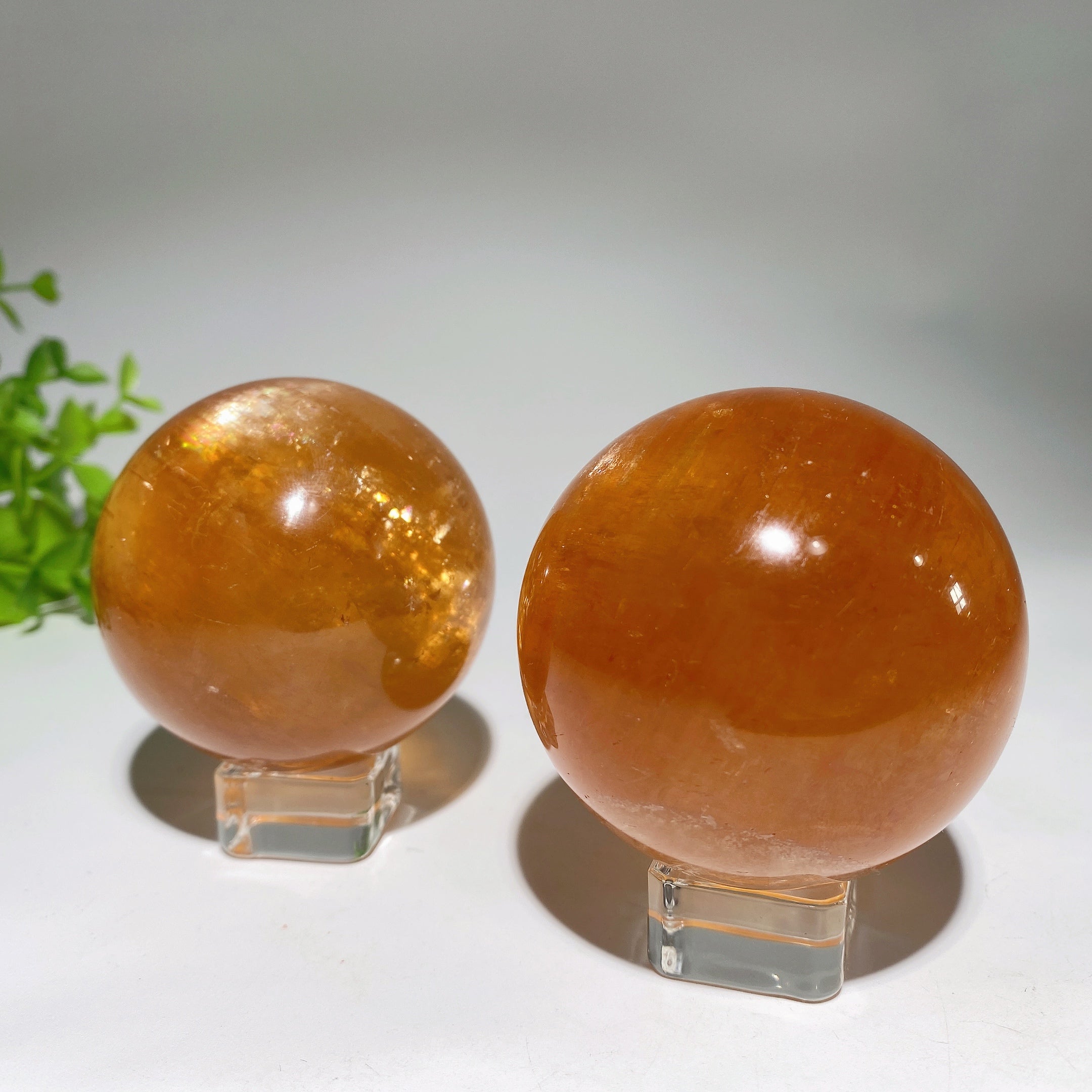 Natural Honey Calcite 2.0-2.5 Inch Crystal Sphere for Healing