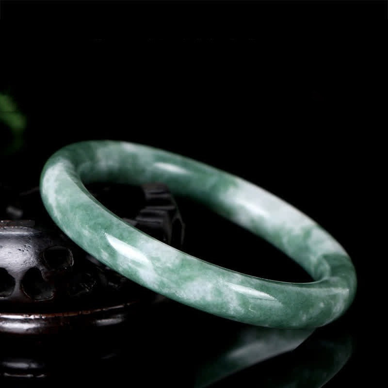 Natural Jade Luck Abundance Bangle Bracelet 58-60mm