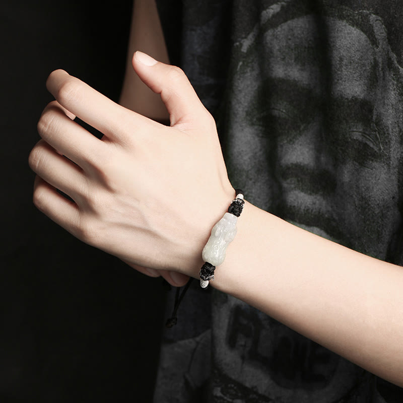 Natural Jade PiXiu Luck Prosperity Bracelet 14-26cm