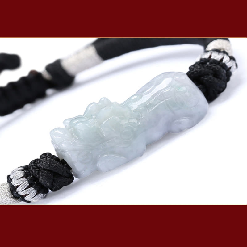 Natural Jade PiXiu Luck Prosperity Bracelet 14-26cm