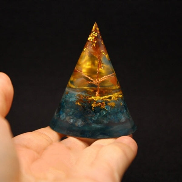 Natural Joy Apatite Orgone Pyramid - Meditation Accent
