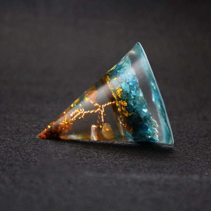 Natural Joy Apatite Orgone Pyramid - Meditation Accent