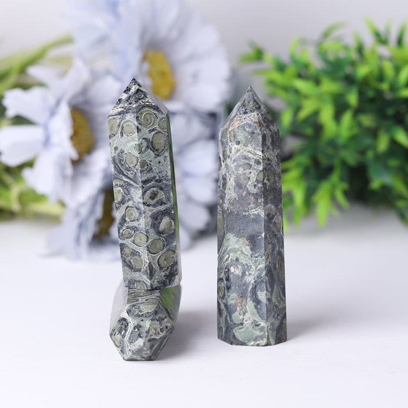 Natural Kambaba Jasper Crystal Point Wand 2.4-4.5 inches