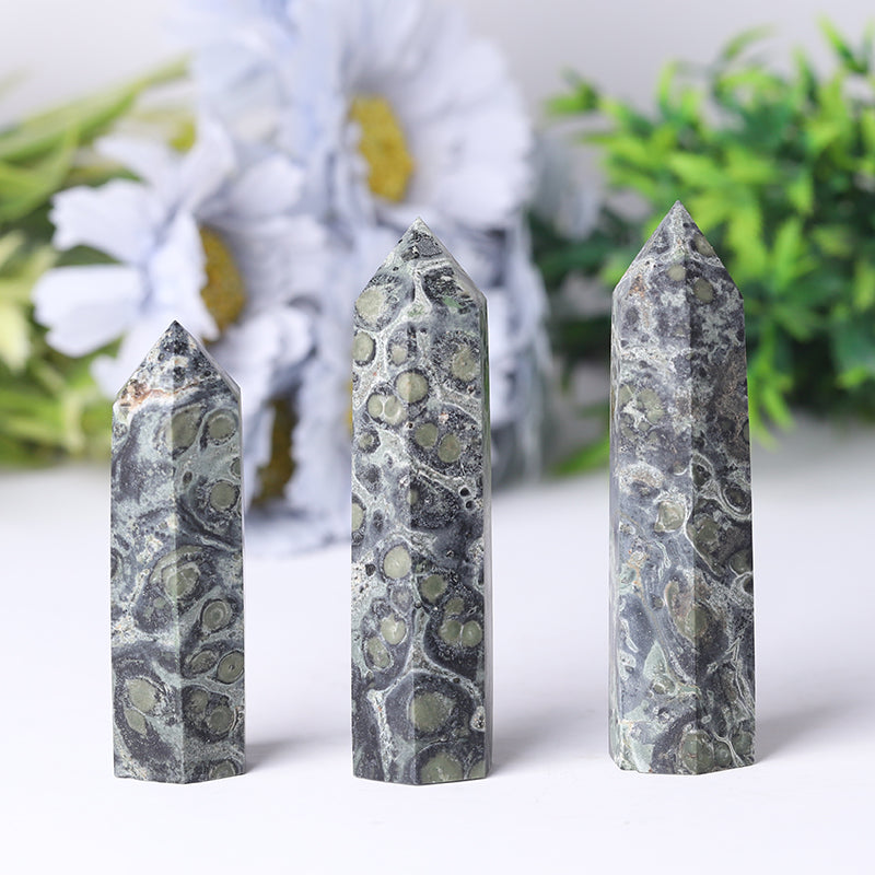 Natural Kambaba Jasper Crystal Point Wand 2.4-4.5 inches