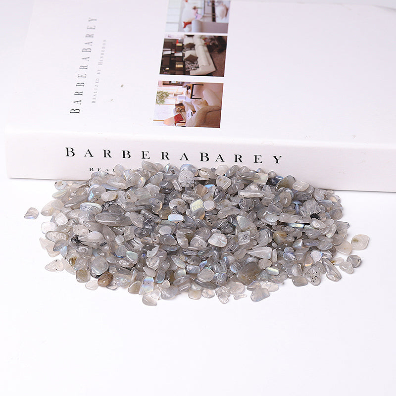 Natural Labradorite 5-9mm Chips for Decoration & Healing