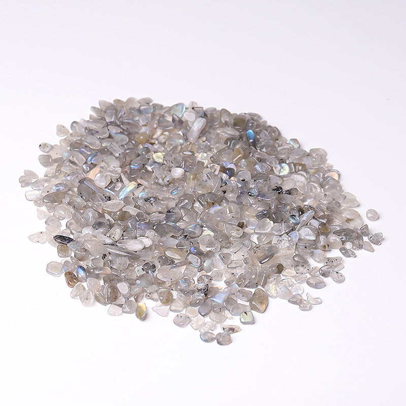 Natural Labradorite 5-9mm Chips for Decoration & Healing