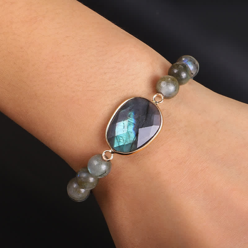 Natural Labradorite & Moonstone Healing Support Bracelet